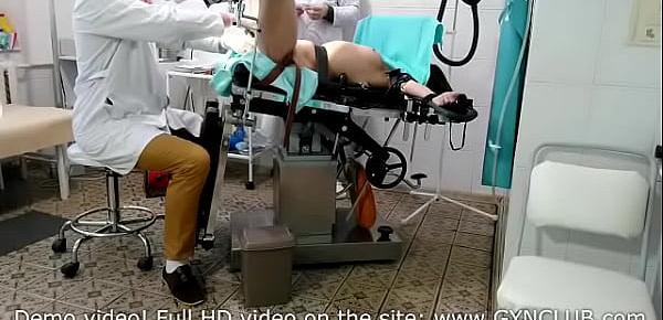 Orgasm for mature woman on gyno chair